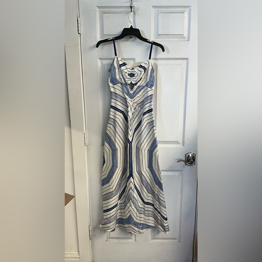 Sandro x Louise spider blue Motif Maxi Dress - Picture 4 of 6